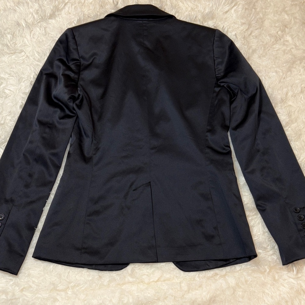 H&M Black Satin Classic Blazer - Picture 3 of 9